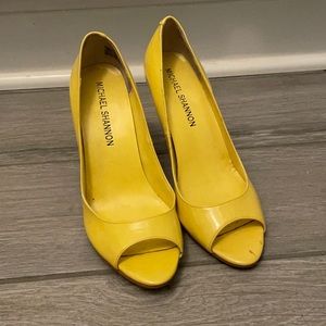 Yellow Peep Toe Michael Shannon Heels